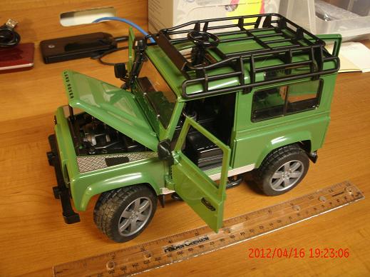 side view of unmodified toy car